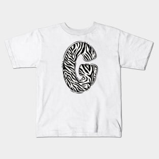 Zebra Letter G Kids T-Shirt